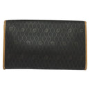 Christian Dior Honeycomb Canvas Chain Shoulder Bag PVC Black Gold Auth 127369-3