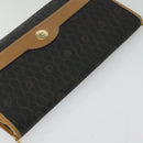 Christian Dior Honeycomb Canvas Chain Shoulder Bag PVC Black Gold Auth 127369-6