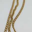 Christian Dior Honeycomb Canvas Chain Shoulder Bag PVC Black Gold Auth 127369-8