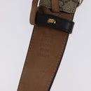 GUCCI Interlocking GG Supreme Belt PVC 39.4"" Beige Gold Auth 127371-11
