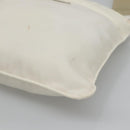 PRADA Shoulder Bag Nylon White Silver Auth 127376-8