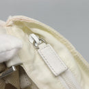 PRADA Shoulder Bag Nylon White Silver Auth 127376-10