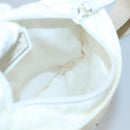 PRADA Shoulder Bag Nylon White Silver Auth 127376-20