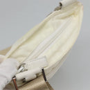 PRADA Shoulder Bag Nylon White Silver Auth 127376-6