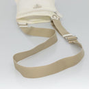 PRADA Shoulder Bag Nylon White Silver Auth 127376-7