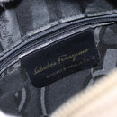 Salvatore Ferragamo Vala Shoulder Bag Suede Beige Gold Auth 127380-17