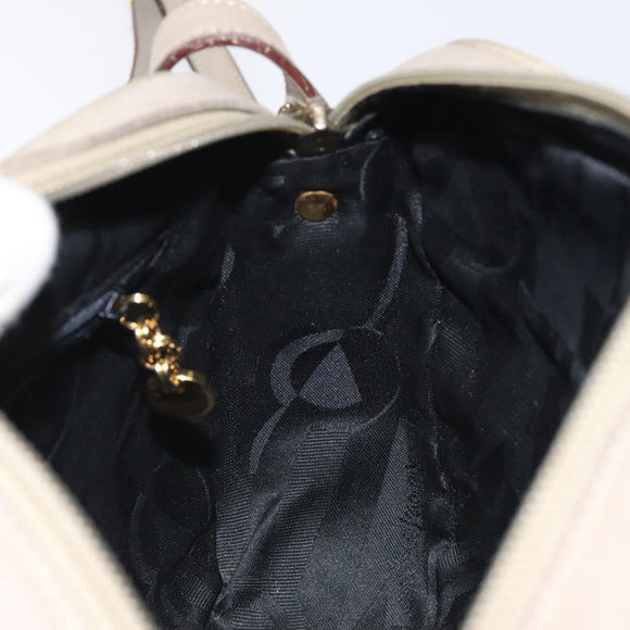 Salvatore Ferragamo Vala Shoulder Bag Suede Beige Gold Auth 127380