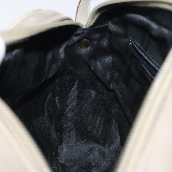 Salvatore Ferragamo Vala Shoulder Bag Suede Beige Gold Auth 127380