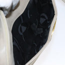 Salvatore Ferragamo Vala Shoulder Bag Suede Beige Gold Auth 127380-22