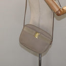 Salvatore Ferragamo Vala Shoulder Bag Suede Beige Gold Auth 127380-23