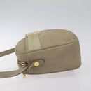 Salvatore Ferragamo Vala Shoulder Bag Suede Beige Gold Auth 127380-4