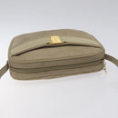Salvatore Ferragamo Vala Shoulder Bag Suede Beige Gold Auth 127380-6