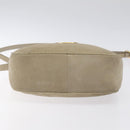Salvatore Ferragamo Vala Shoulder Bag Suede Beige Gold Auth 127380-5