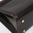 Salvatore Ferragamo Shoulder Bag Leather Brown Gold Auth 127385-11