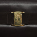 Salvatore Ferragamo Shoulder Bag Leather Brown Gold Auth 127385-14