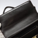 Salvatore Ferragamo Shoulder Bag Leather Brown Gold Auth 127385-15