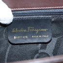 Salvatore Ferragamo Shoulder Bag Leather Brown Gold Auth 127385-16