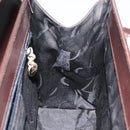 Salvatore Ferragamo Shoulder Bag Leather Brown Gold Auth 127385-18