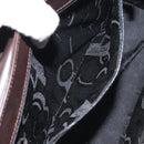 Salvatore Ferragamo Shoulder Bag Leather Brown Gold Auth 127385-20