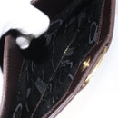 Salvatore Ferragamo Shoulder Bag Leather Brown Gold Auth 127385-21