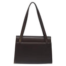 Salvatore Ferragamo Shoulder Bag Leather Brown Gold Auth 127385-3