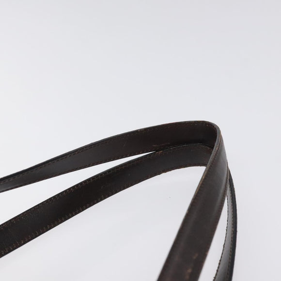 Salvatore Ferragamo Shoulder Bag Leather Brown Gold Auth 127385