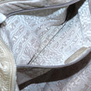 Salvatore Ferragamo Gancini Shoulder Bag Leather Gold Tone Silver Auth 127393-19