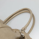 Salvatore Ferragamo Gancini Shoulder Bag Leather Gold Tone Silver Auth 127393-8