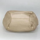 Salvatore Ferragamo Gancini Shoulder Bag Leather Gold Tone Silver Auth 127393-9