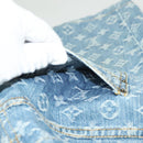 LOUIS VUITTON Monogram Denim Shorts Pants Blue LV Auth 127399M-13