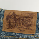LOUIS VUITTON Monogram Denim Shorts Pants Blue LV Auth 127399M-14