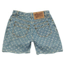 LOUIS VUITTON Monogram Denim Shorts Pants Blue LV Auth 127399M-3