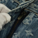 LOUIS VUITTON Monogram Denim Shorts Pants Blue LV Auth 127399M-9