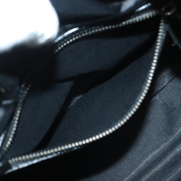 BURBERRY Nova Check Blue Label Tote Bag Wool Black Auth 127403