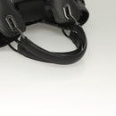 BURBERRY Nova Check Blue Label Tote Bag Wool Black Auth 127403-7