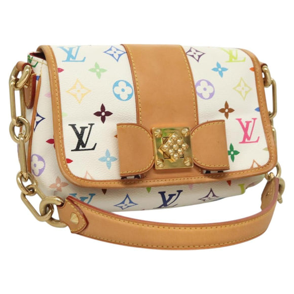 LOUIS VUITTON Monogram Multicolor Patty Shoulder Bag White M40305 Auth 127416V