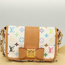 LOUIS VUITTON Monogram Multicolor Patty Shoulder Bag White M40305 Auth 127416V-12
