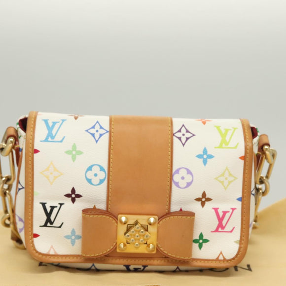 LOUIS VUITTON Monogram Multicolor Patty Shoulder Bag White M40305 Auth 127416V