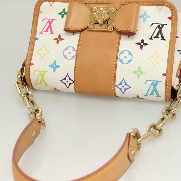 LOUIS VUITTON Monogram Multicolor Patty Shoulder Bag White M40305 Auth 127416V