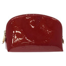 LOUIS VUITTON Vernis Pochette Cosmetic Pouch Pomme D'amour M91496 LV Auth 127419-1