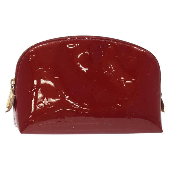 LOUIS VUITTON Vernis Pochette Cosmetic Pouch Pomme D'amour M91496 LV Auth 127419