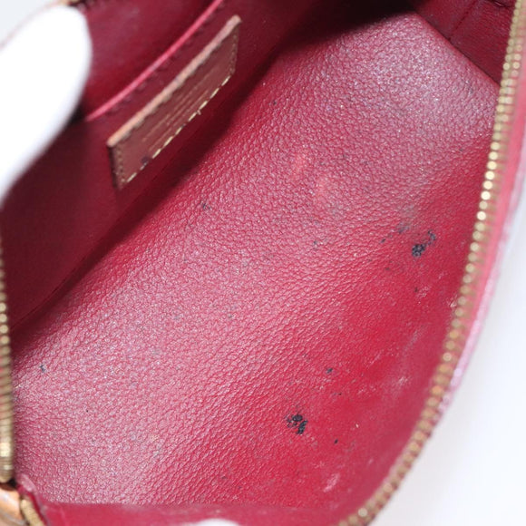 LOUIS VUITTON Vernis Pochette Cosmetic Pouch Pomme D'amour M91496 LV Auth 127419