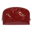 LOUIS VUITTON Vernis Pochette Cosmetic Pouch Pomme D'amour M91496 LV Auth 127419-2