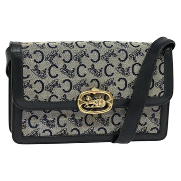 CELINE C Sulky Shoulder Bag Canvas Brown Gold Auth 127423