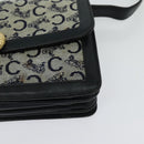 CELINE C Sulky Shoulder Bag Canvas Brown Gold Auth 127423-11