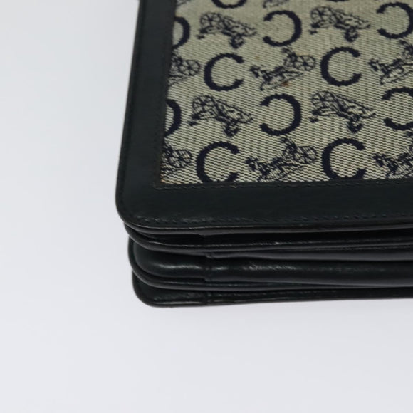 CELINE C Sulky Shoulder Bag Canvas Brown Gold Auth 127423