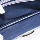 CELINE C Sulky Shoulder Bag Canvas Brown Gold Auth 127423-21