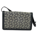 CELINE C Sulky Shoulder Bag Canvas Brown Gold Auth 127423-3