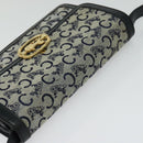 CELINE C Sulky Shoulder Bag Canvas Brown Gold Auth 127423-6