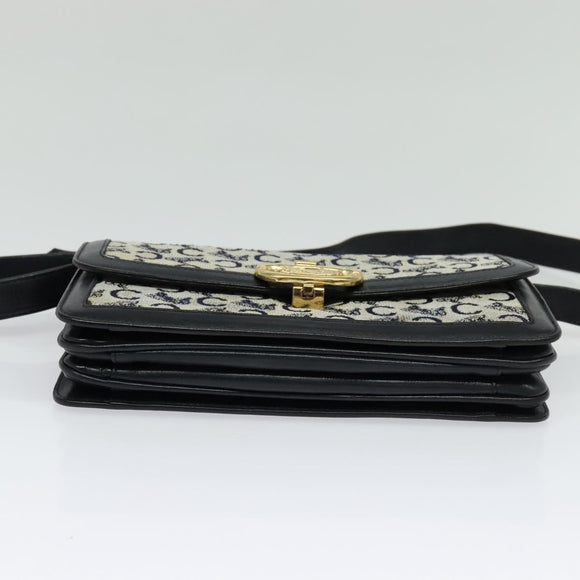 CELINE C Sulky Shoulder Bag Canvas Brown Gold Auth 127423